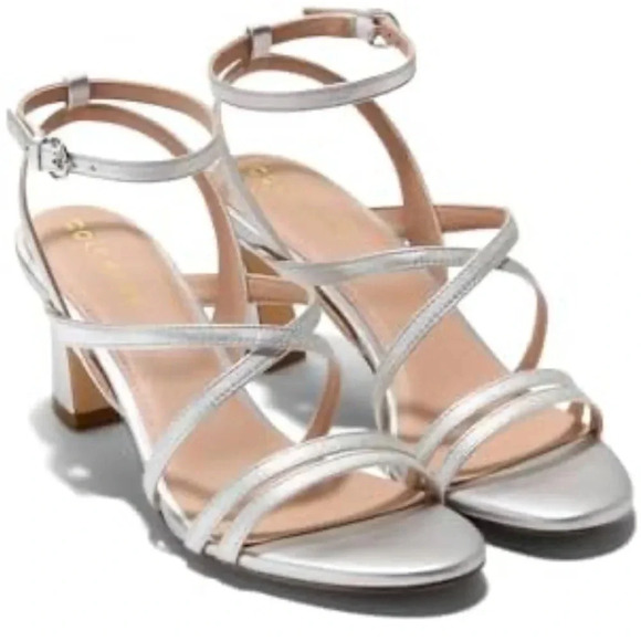 Cole Haan Shoes - Cole Haan ‘Addy’ strappy silver sandals, size 6.5